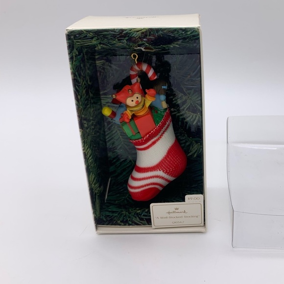 Hallmark 1981 “A Well-Stocked Stocking” Tree Trimmer Keepsake Ornament NIB - Picture 1 of 9